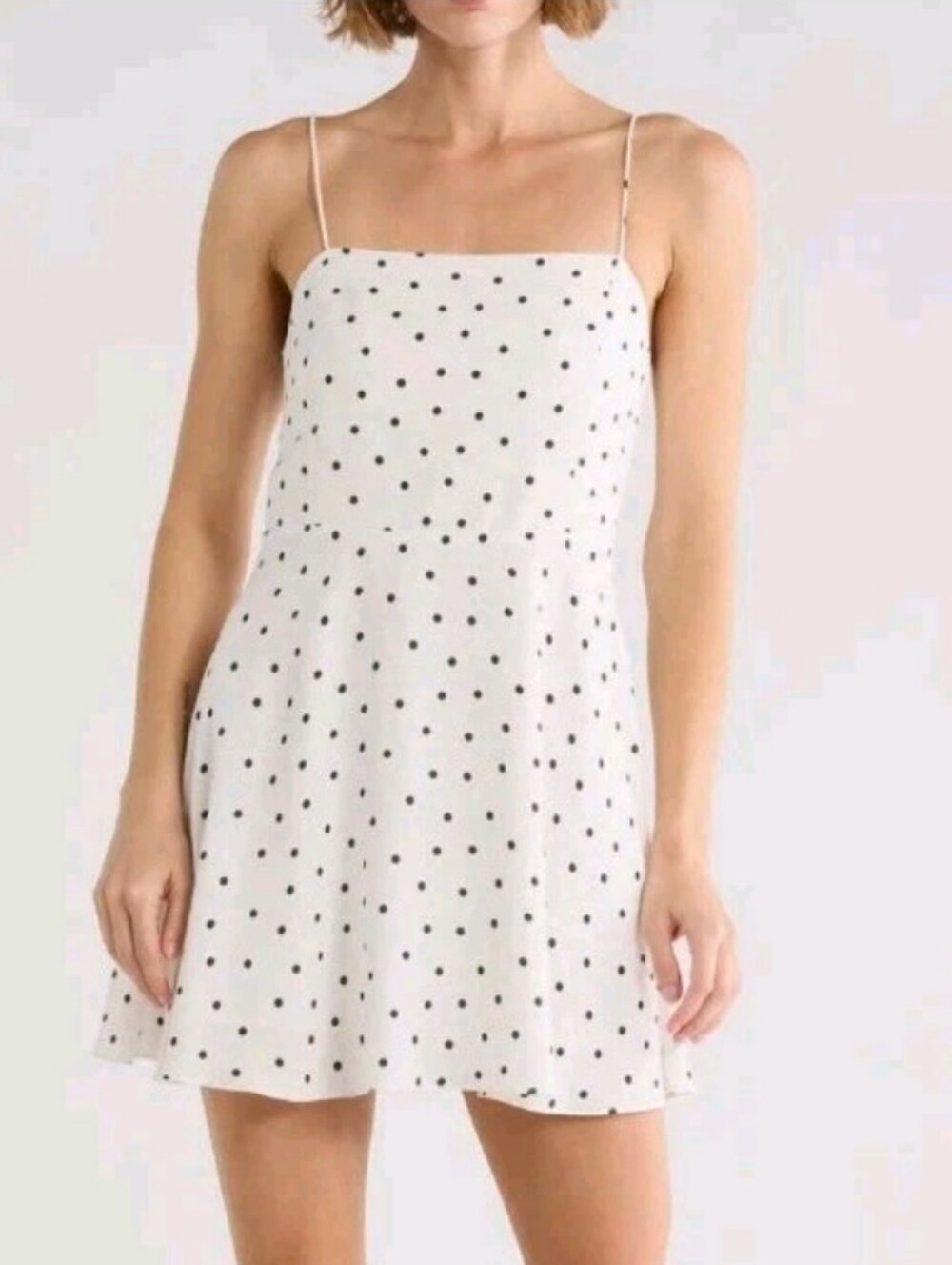 ALICE + OLIVIA Size 12 Glinda Polka Dot Spaghetti Strap Dress Msrp $395